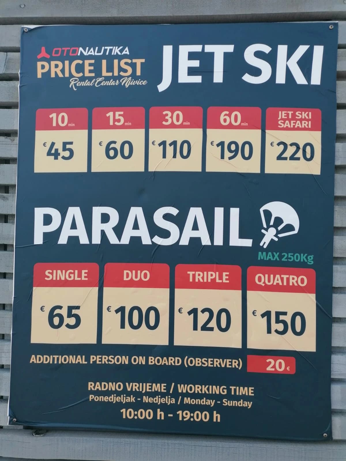 Price list, might come in handy